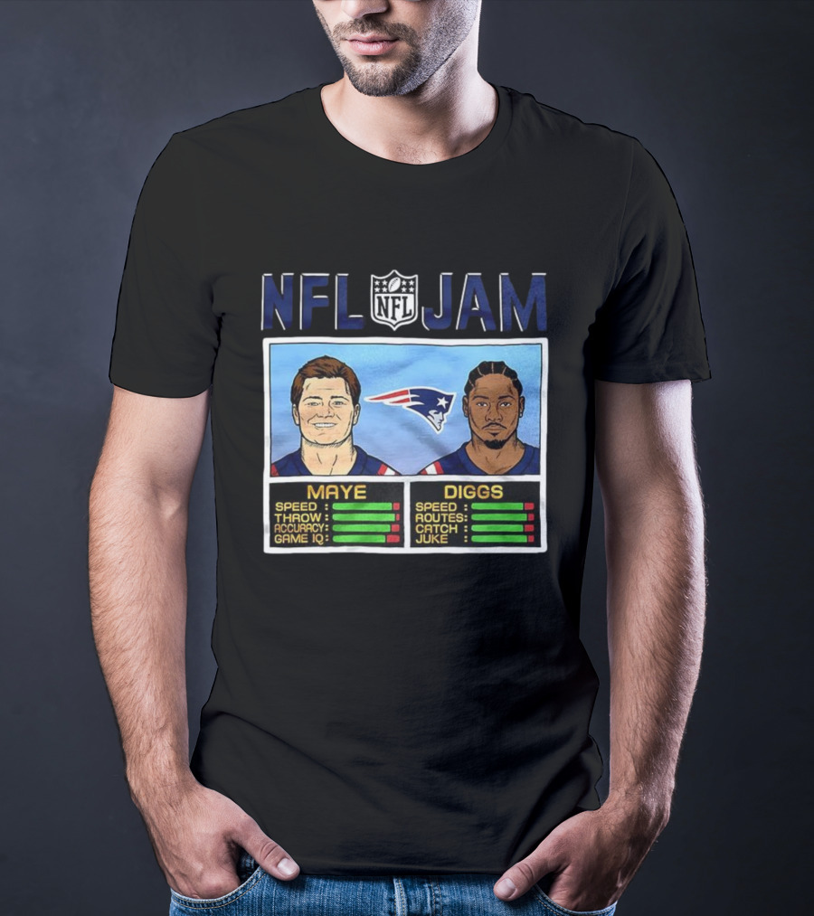 NFL Jam Maye Diggs New England Patriots Video Game Classic T-Shirt