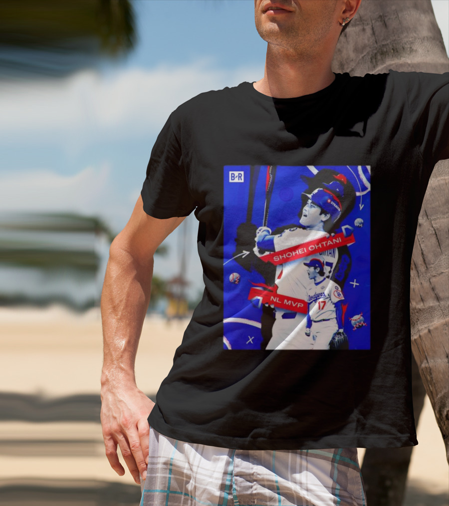 Shohei Ohtani Number 17 NL MVP Dodgers Theme T-Shirt