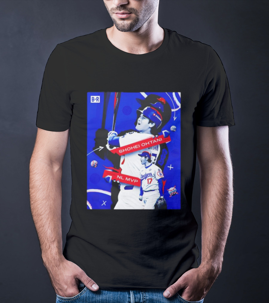 Shohei Ohtani Number 17 NL MVP Dodgers Theme T-Shirt