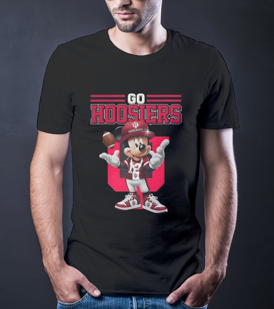 Mickey Mouse Indiana Hoosiers Football Go Hoosiers T-Shirt