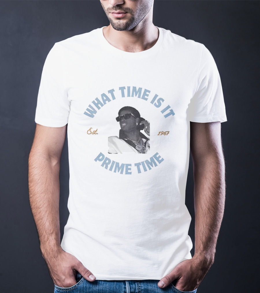Deion Sanders Coach Prime What Time Is It Prime Time T-Shirt