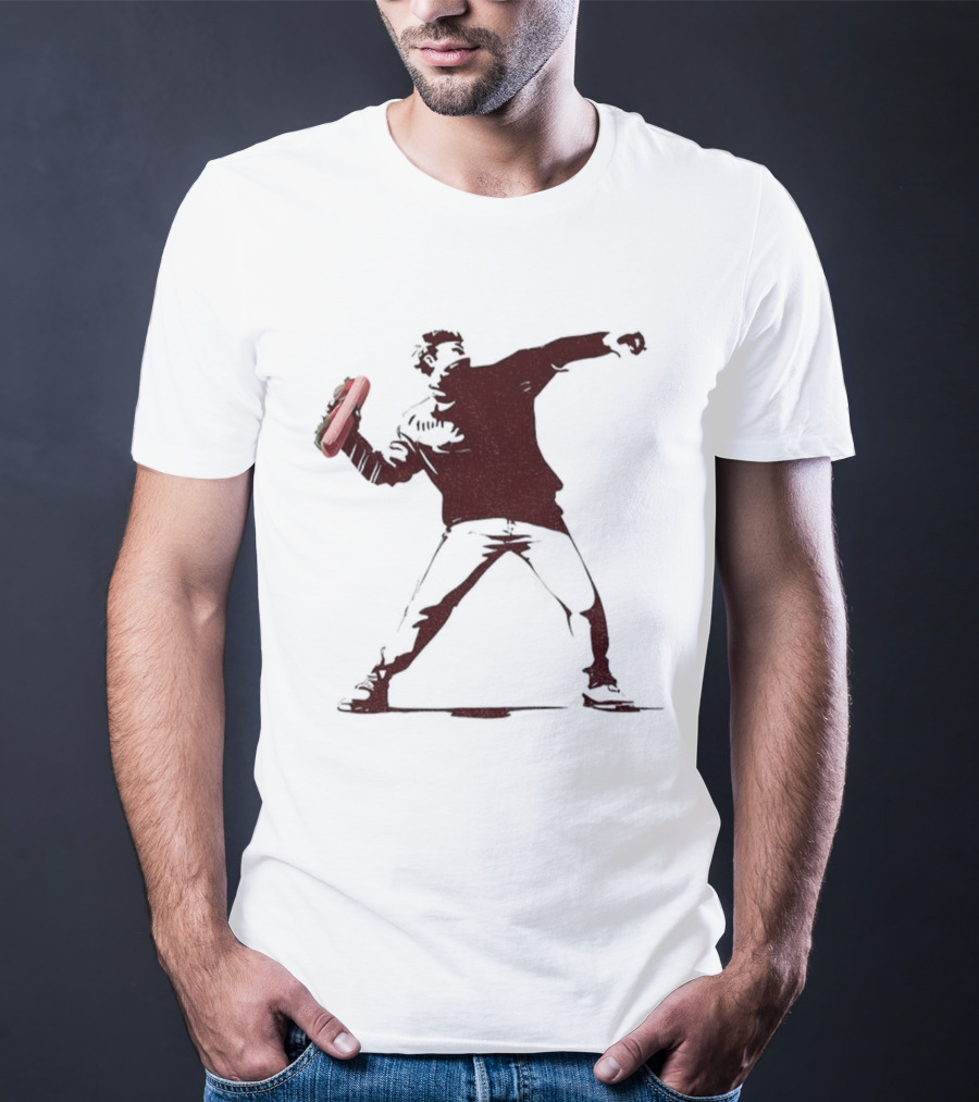 Funny Banksy Sandwich Guy Washington DC America 2025 Iconic Graffiti Style T-Shirt