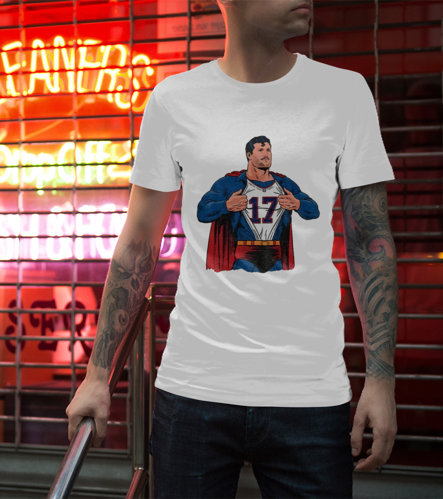 Josh Allen Superhero 17 Buffalo Bills NFL MVP Cartoon T-Shirt