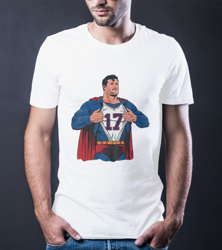 Josh Allen Superhero 17 Buffalo Bills NFL MVP Cartoon T-Shirt