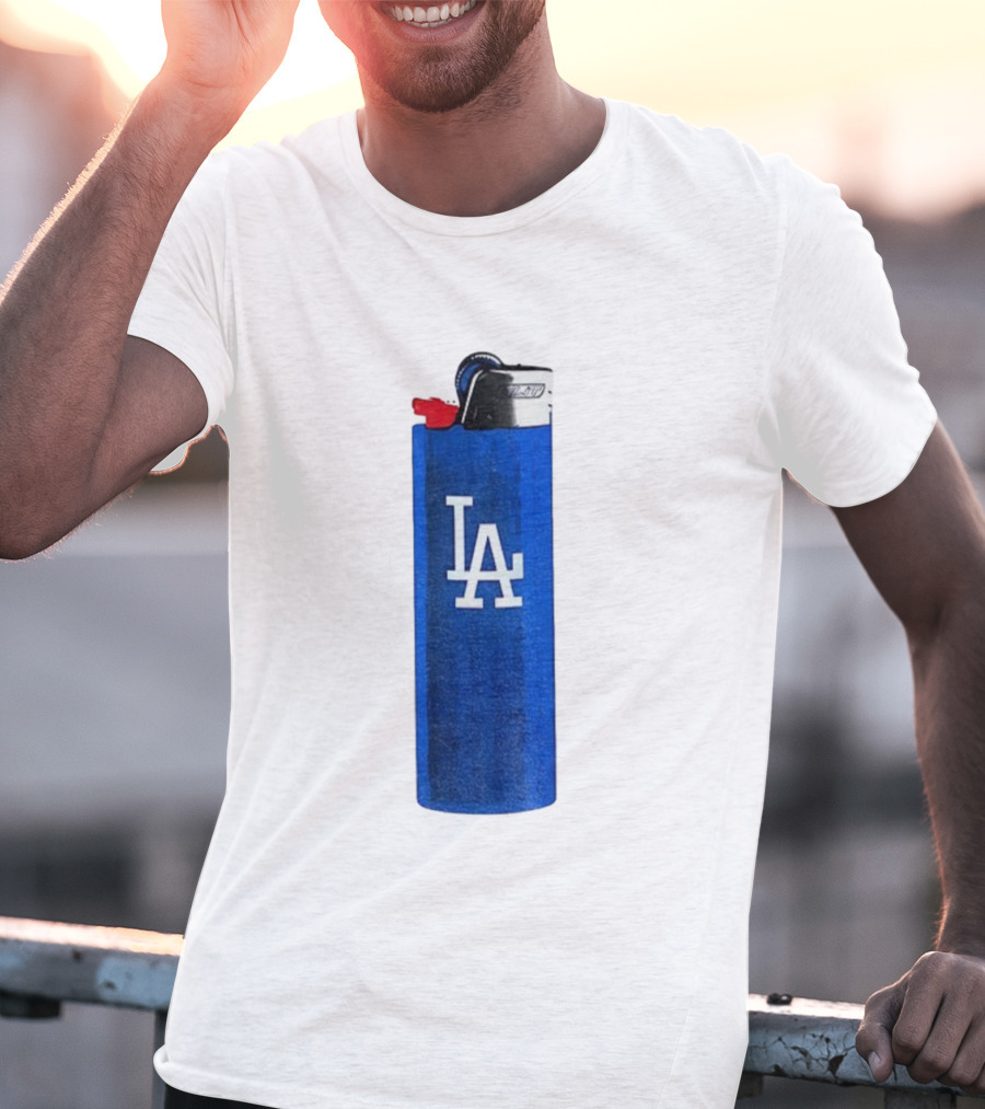 Los Angeles Dodgers MLB Baseball LA Blue Lighter T-Shirt
