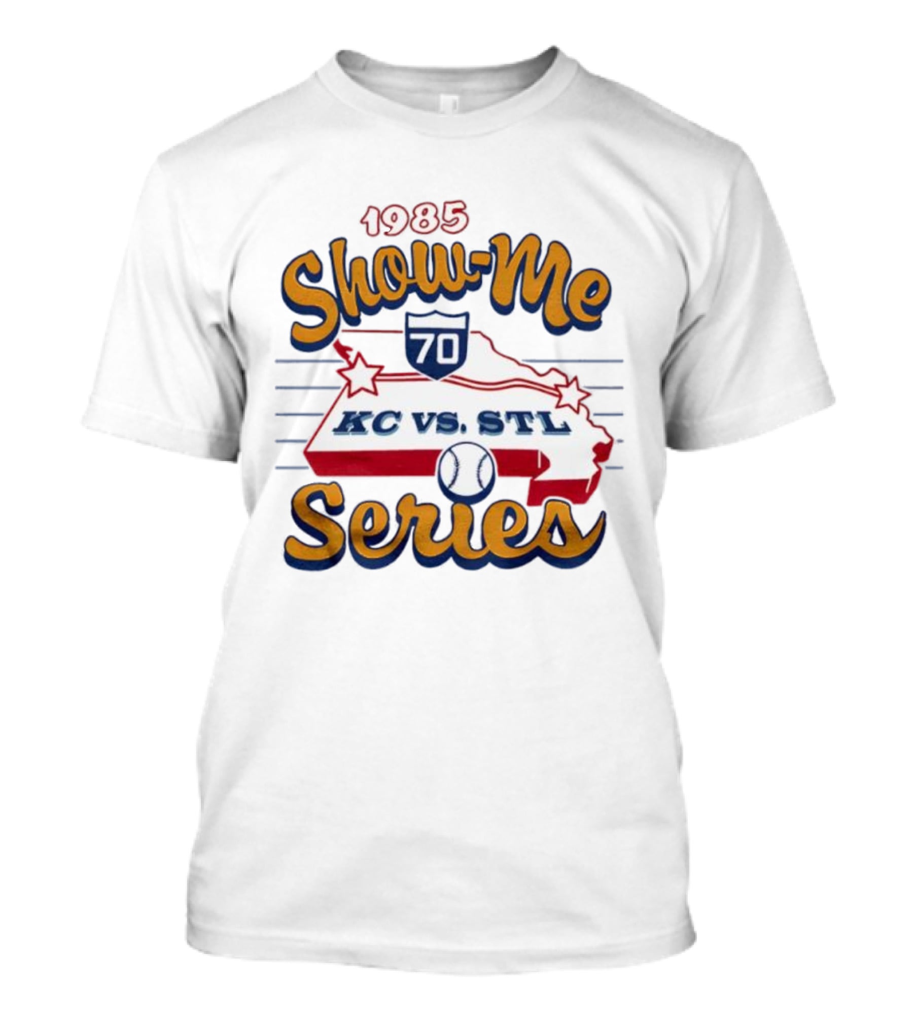 1985 Show-Me Series KC Vs STL Missouri State Baseball Rivalry T-Shirt