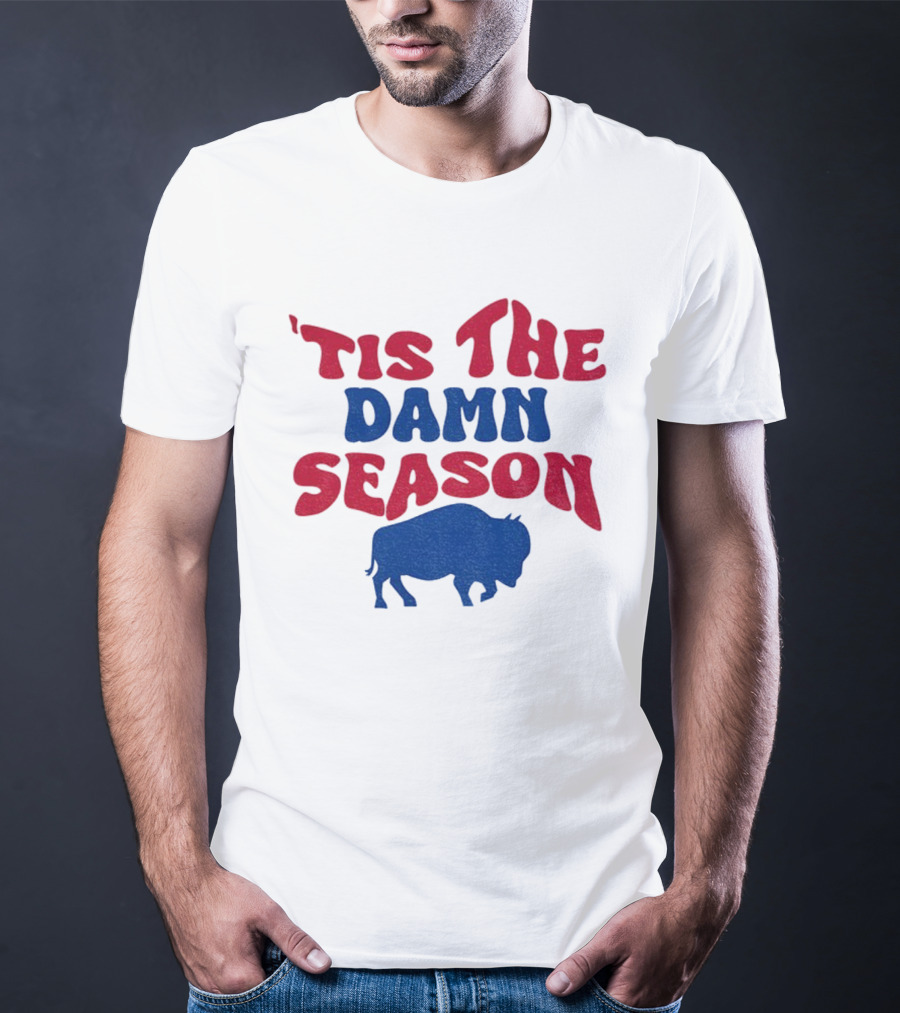 Tis The Damn Season Buffalo Bills NFL 1973 2025 Merry Christmas T-Shirt