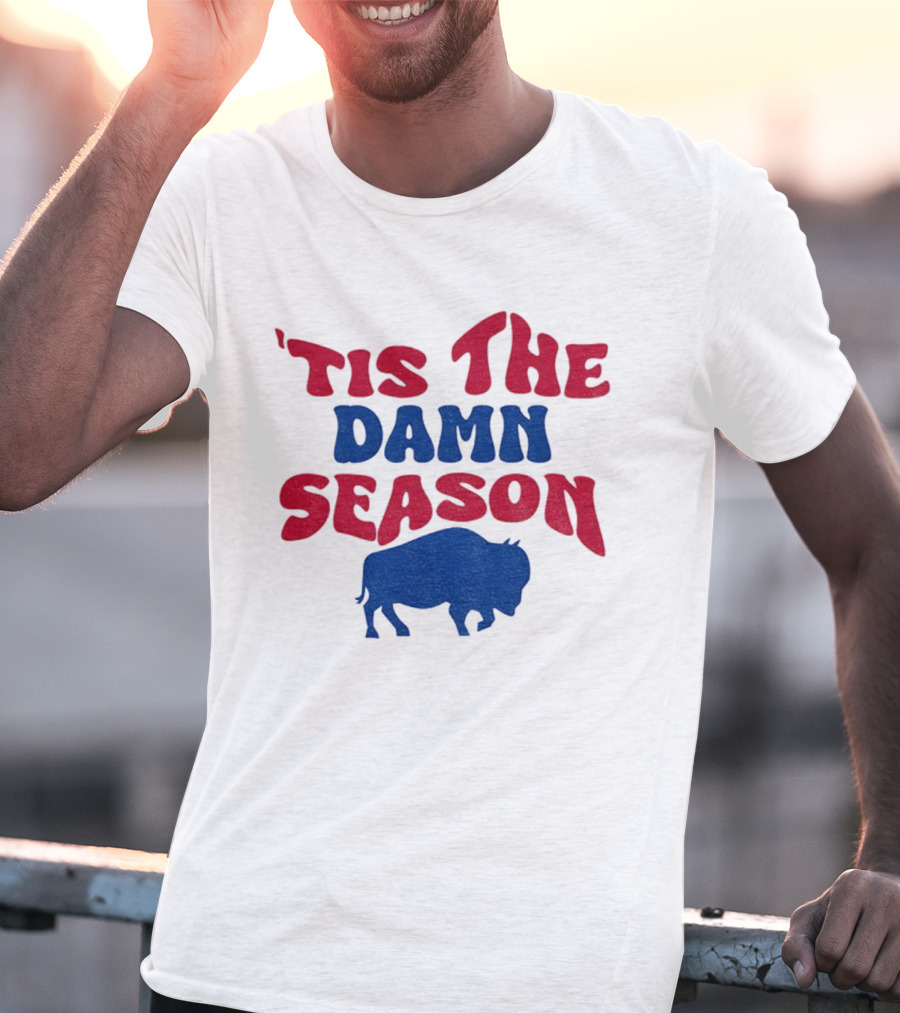 Tis The Damn Season Buffalo Bills NFL 1973 2025 Merry Christmas T-Shirt