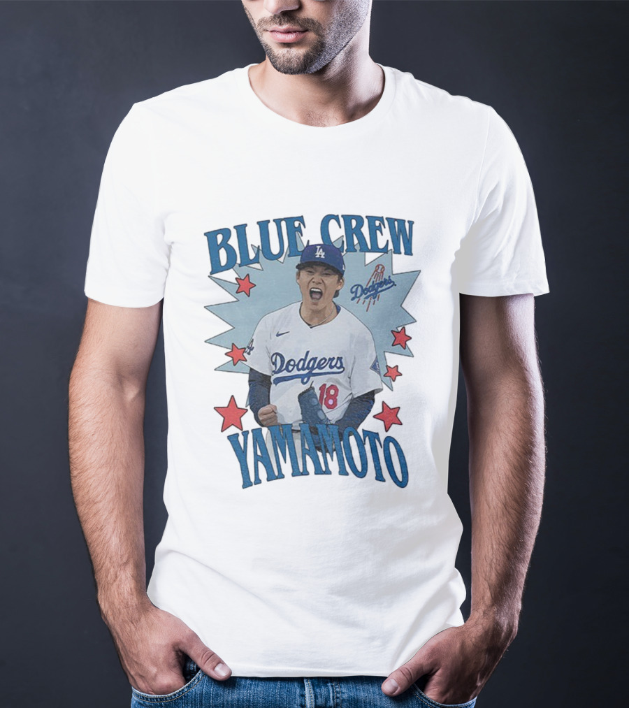Blue Crew Yamamoto Dodgers Baseball Player Los Angeles 2025 T-Shirt