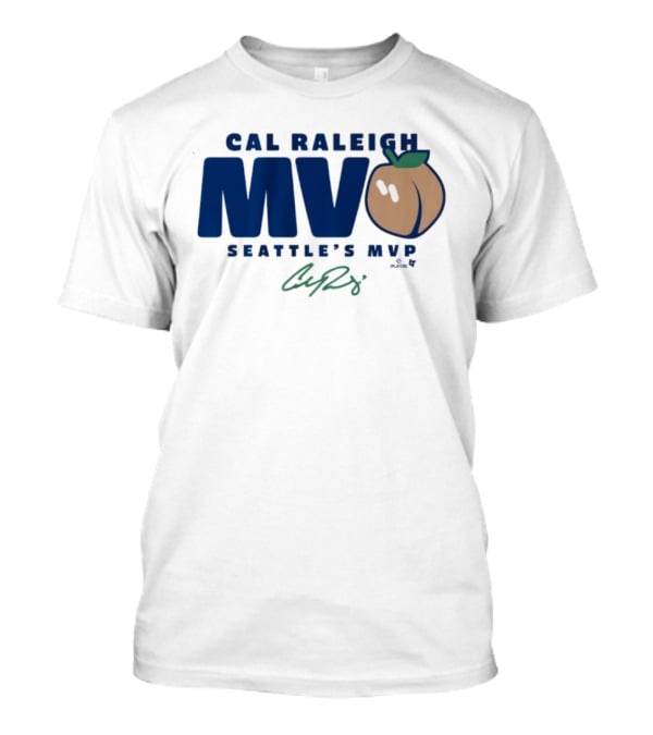 Cal Raleigh Seattle's MVP Signature Peach MVPeach T-Shirt