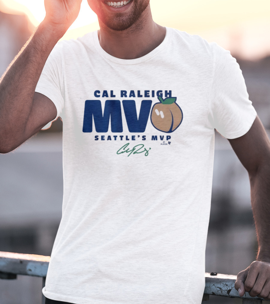 Cal Raleigh Seattle's MVP Signature Peach MVPeach T-Shirt