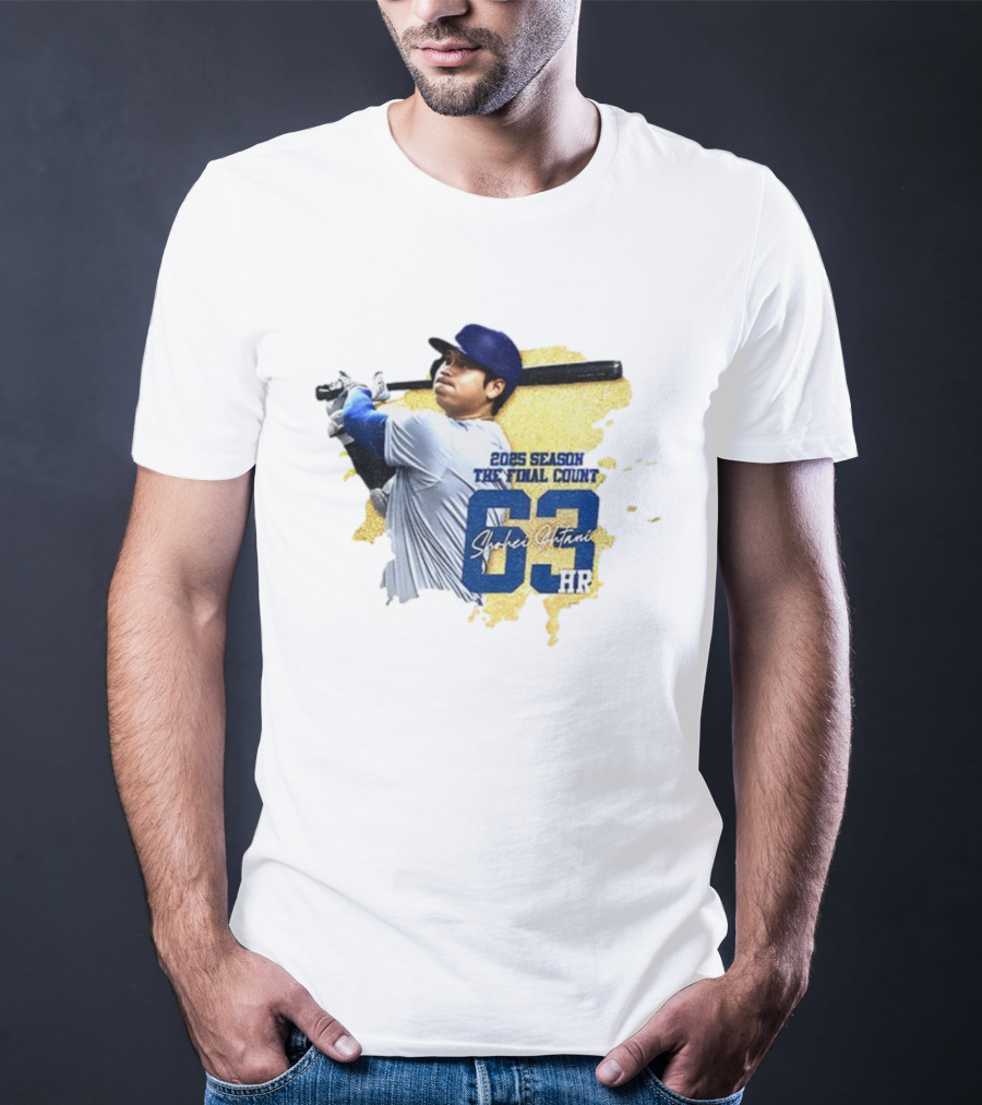2025 Season The Final Count Shohei Ohtani 63 HR Los Angeles Dodgers MVP T-Shirt