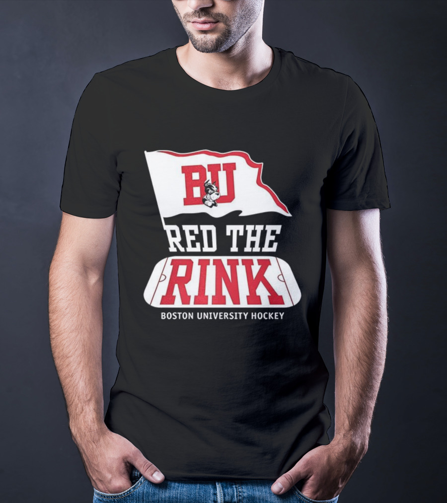 Boston University Hockey BU Red The Rink Event T-Shirt