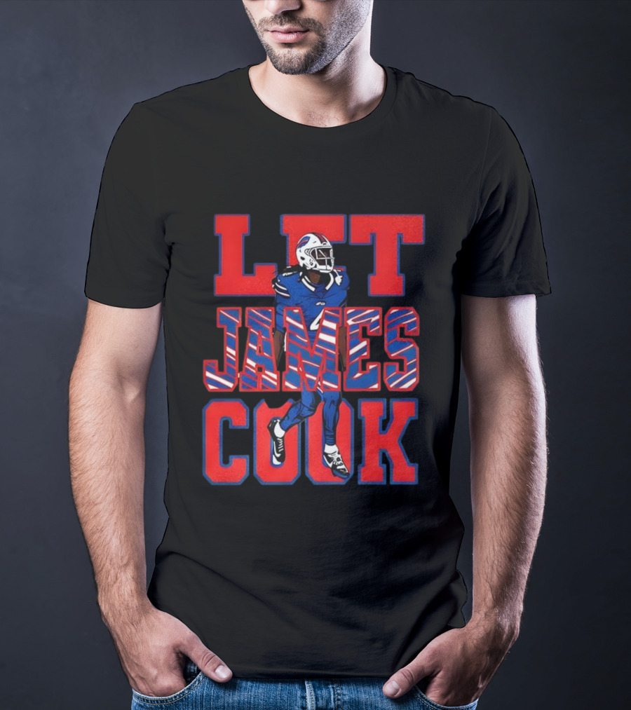 Buffalo Bills Let James Cook Football Player Artwork T-Shirt