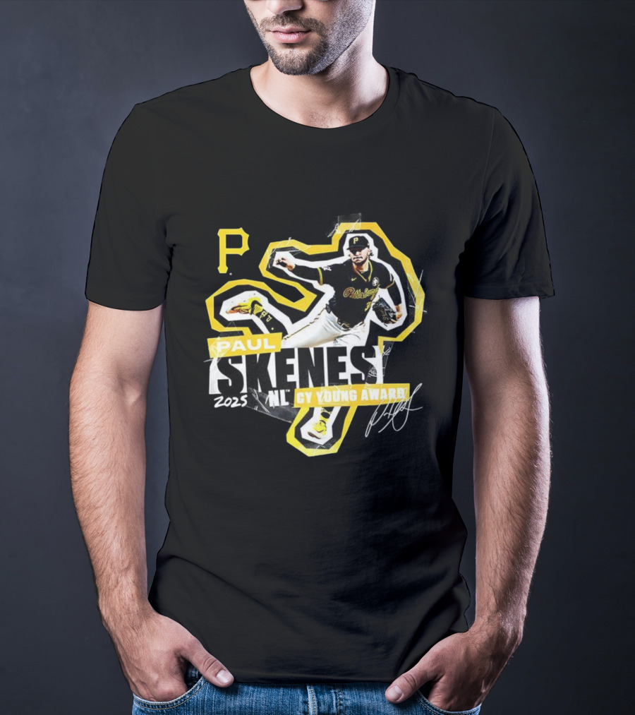 Paul Skenes Pittsburgh Pirates 2025 NL Cy Young Award T-Shirt