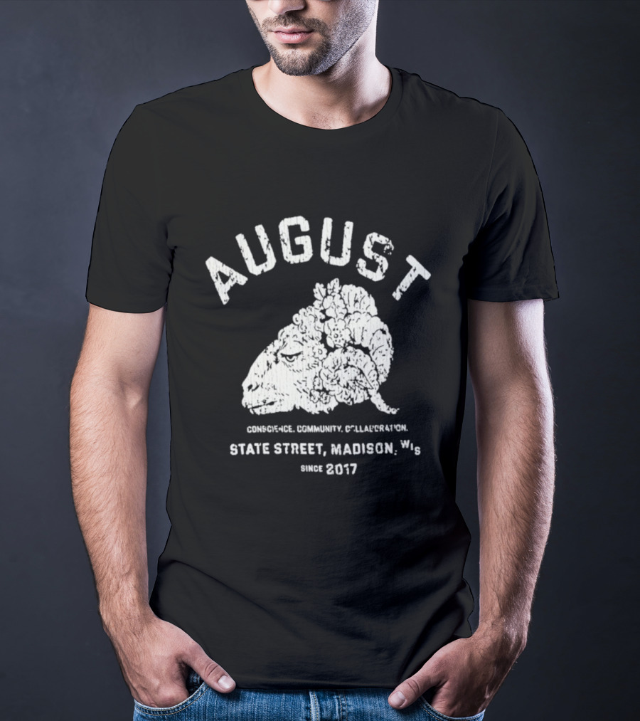 August 8 Year Anniversary Rams Head State Street Madison WI Since 2017 T-Shirt