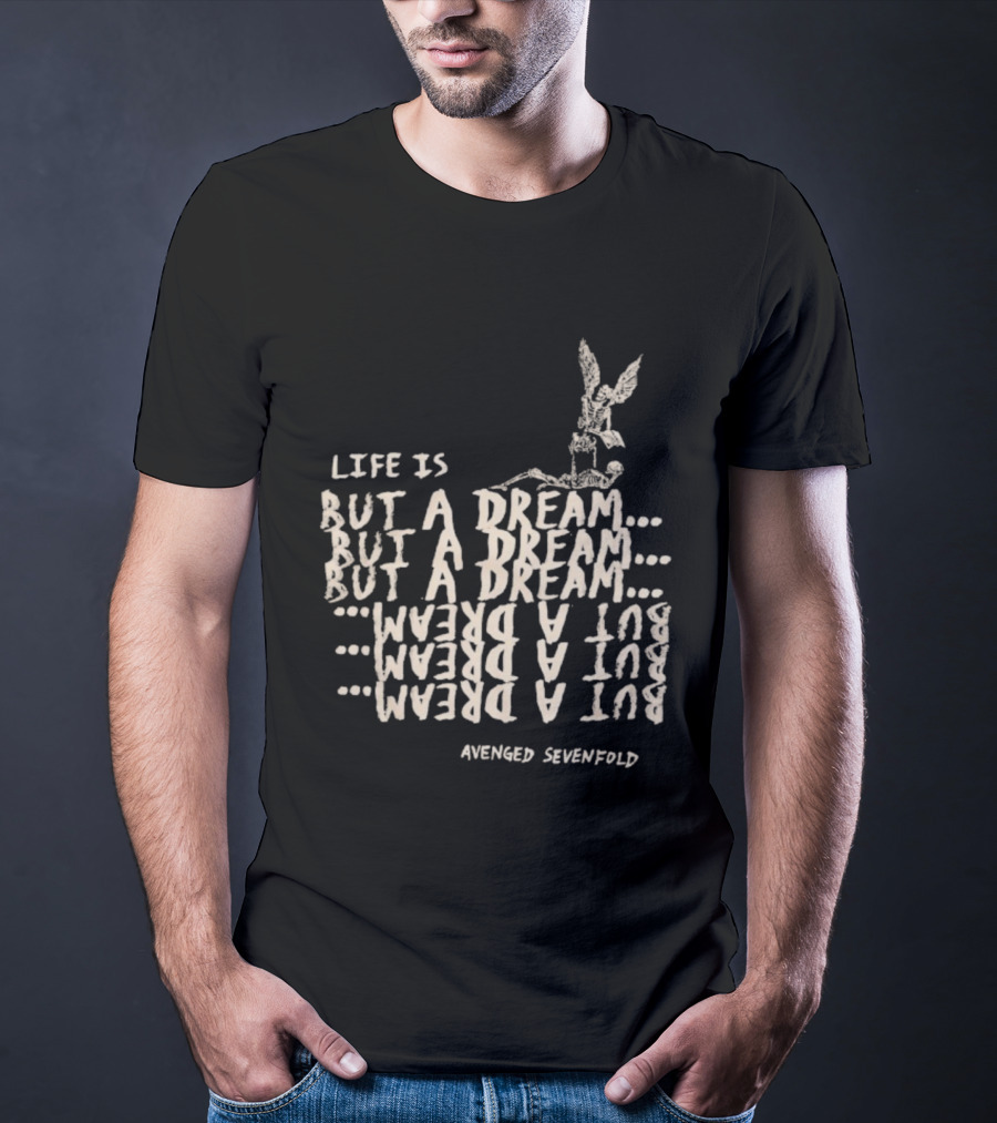 Avenged Sevenfold Life Is But A Dream Skeleton Reflection T-Shirt