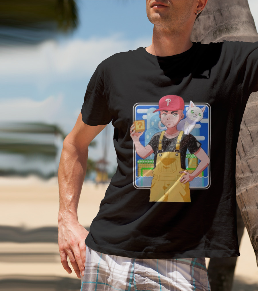 DanG88 Dynamic Duo Philadelphia Phillies Fan Anime Style Mario Influence T-Shirt