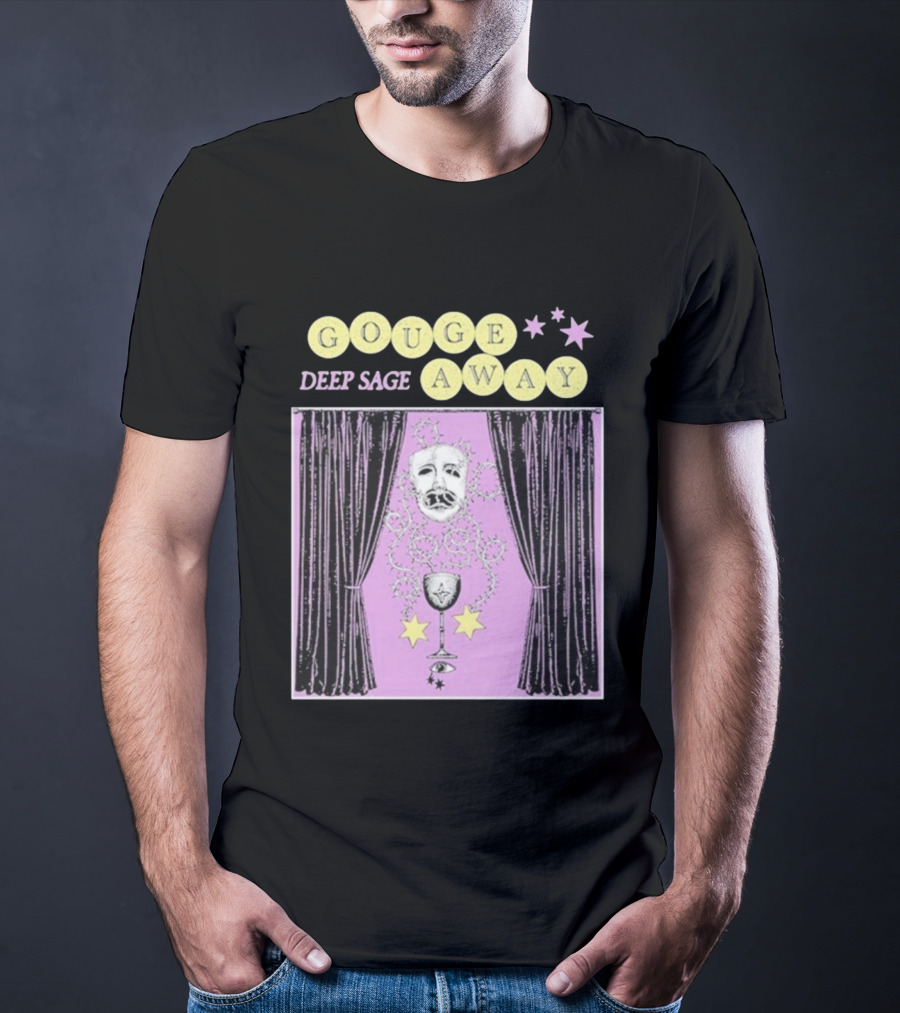 Gouge Away Deep Sage Mask Chalice Stars Curtain T-Shirt