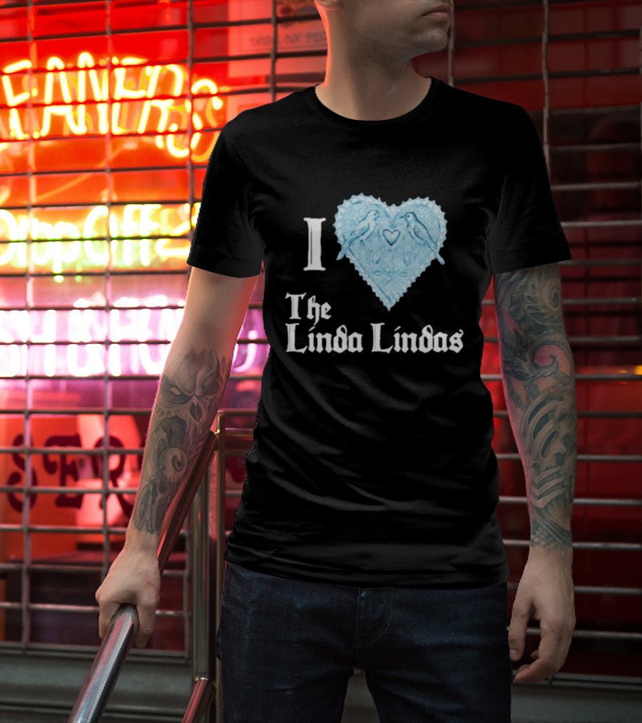 I Love The Linda Lindas Heart With Birds T-Shirt