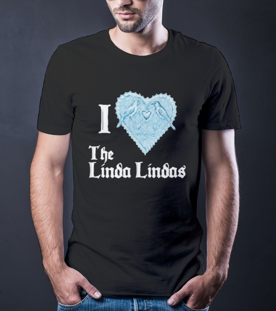 I Love The Linda Lindas Heart With Birds T-Shirt