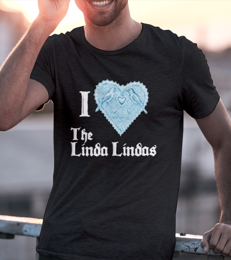 I Love The Linda Lindas Heart With Birds T-Shirt