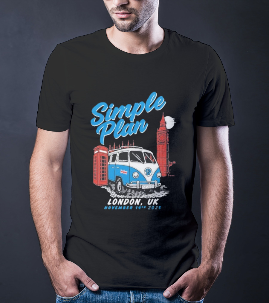 Simple Plan London UK November 14th 2025 Van Big Ben T-Shirt
