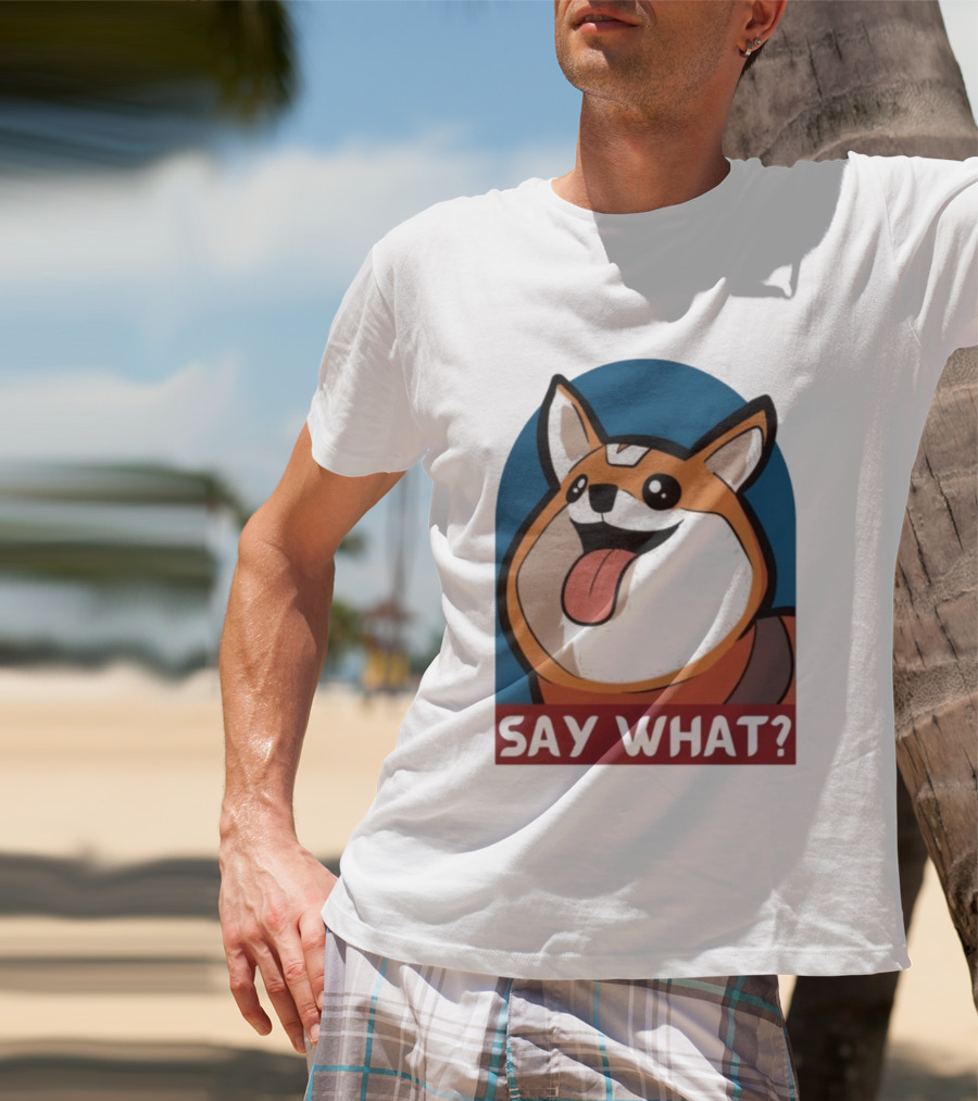 Bobbeigh HypePup Say What Cute Corgi Face With Tongue Out T-Shirt