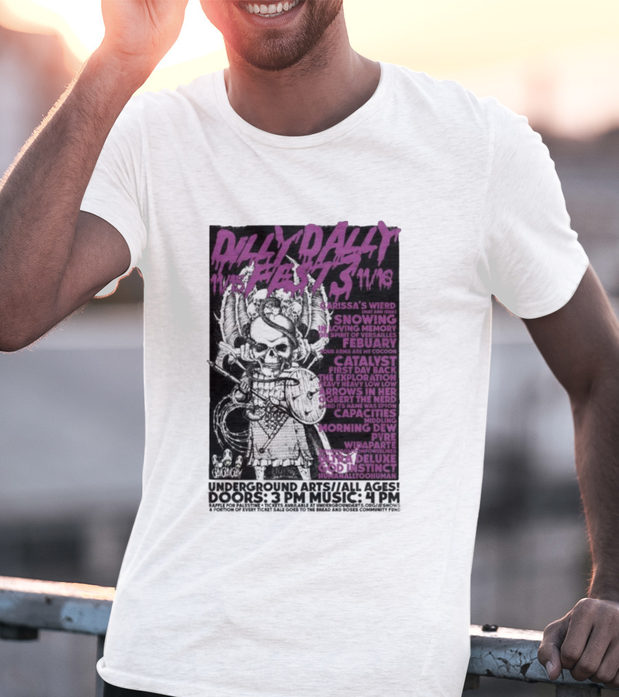 Dilly Dally Fest 2025 Philadelphia Featuring Carissa's Wierd Snõõwing And More T-Shirt