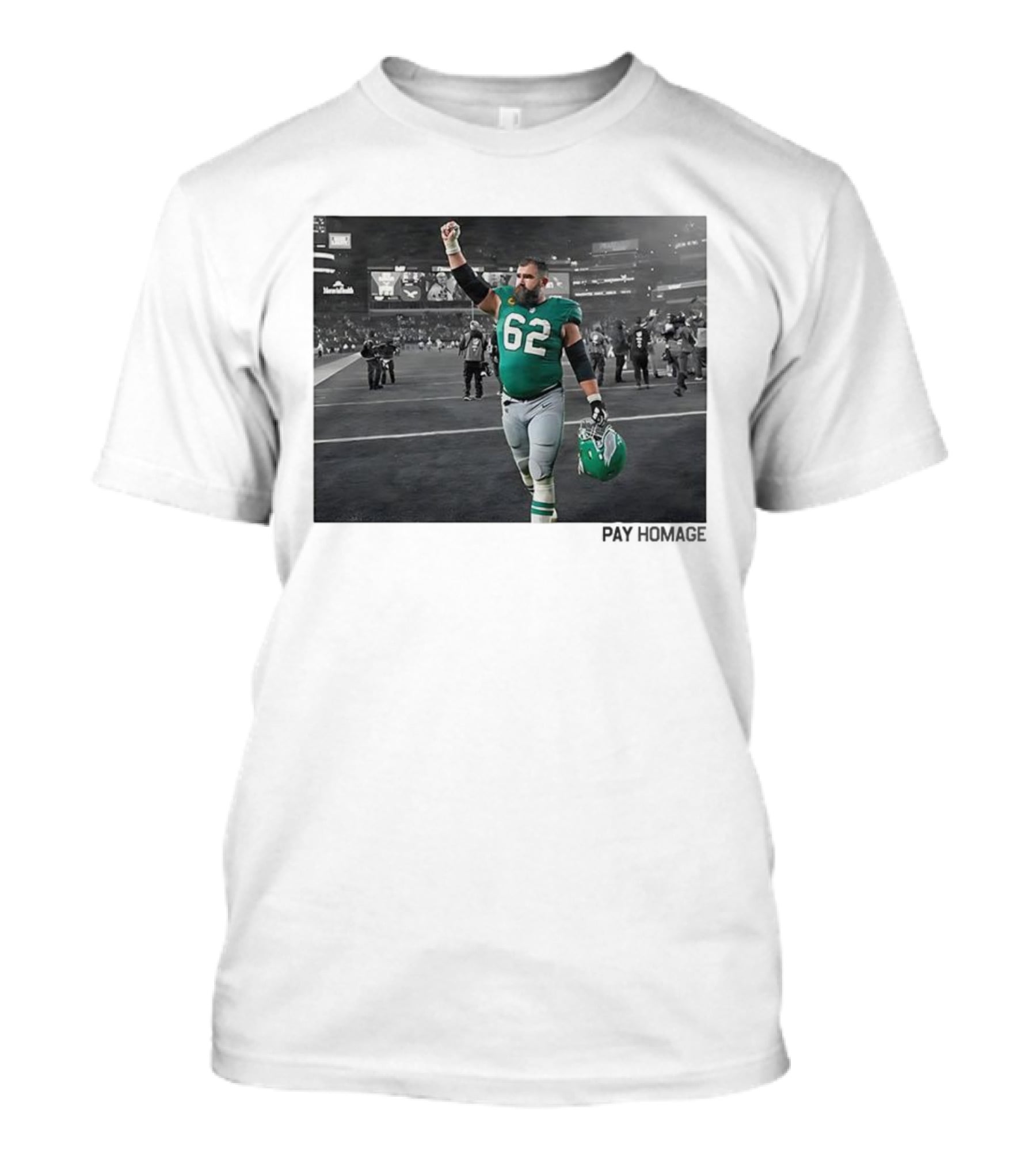 Jason Kelce Philadelphia Eagles NFL Number 62 Giants Stadium Victory T-Shirt
