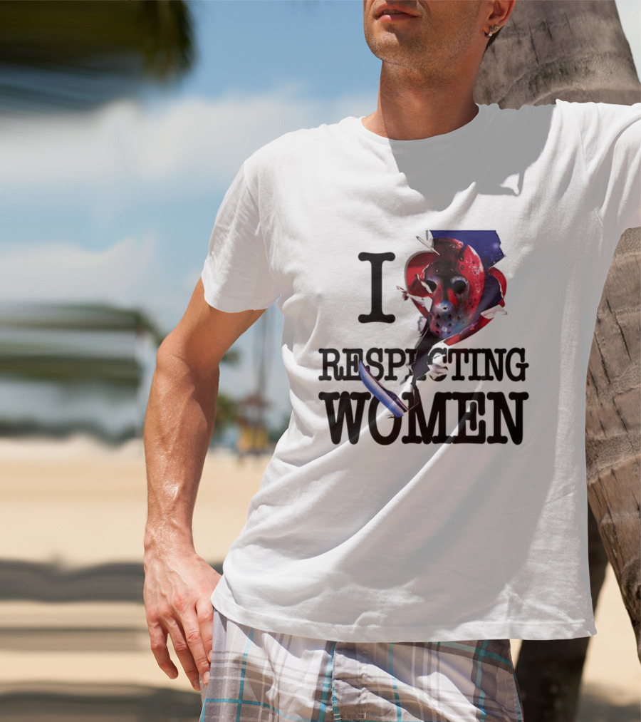 Jason Voorhees I Love Respecting Women Mask Knife T-Shirt