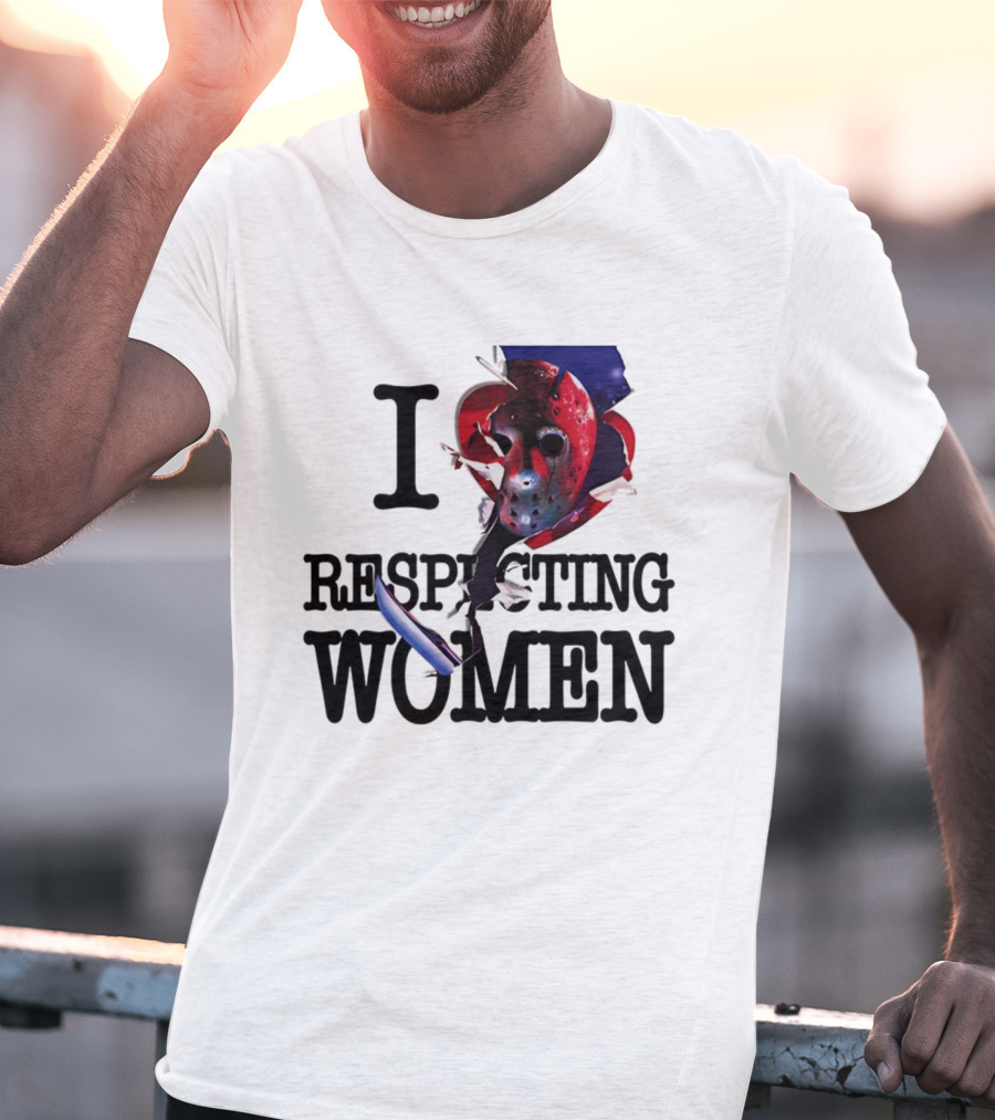 Jason Voorhees I Love Respecting Women Mask Knife T-Shirt
