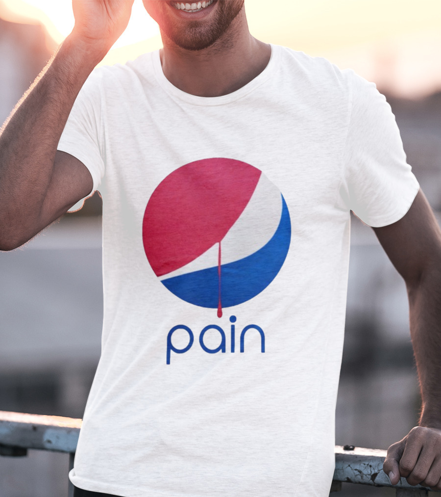 Pain Pepsi Dripping Circle Parody T-Shirt