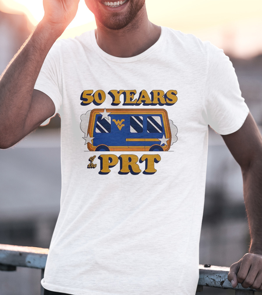 West Virginia 50 Years Of The PRT Celebration With Iconic WV Transit Design T-Shirt
