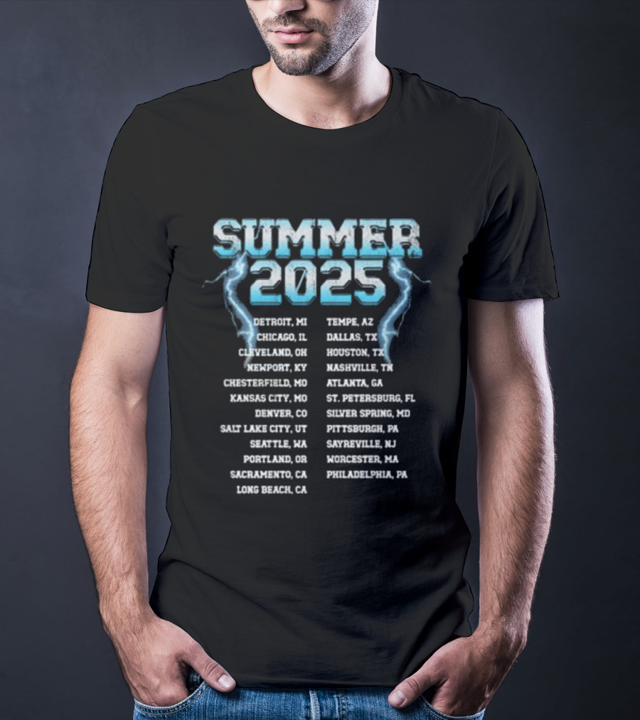 Arrows In Action Summer 2025 Tour Dates And Locations T-Shirt