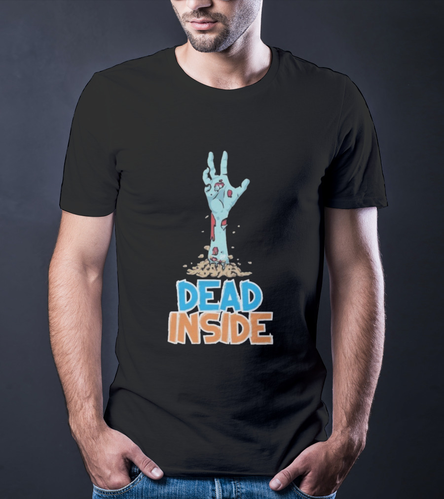 Zombie Hand Rising Dead Inside Halloween T-Shirt