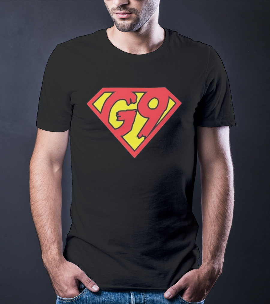 G9 Red And Yellow Comic Shield Graphic T-Shirt