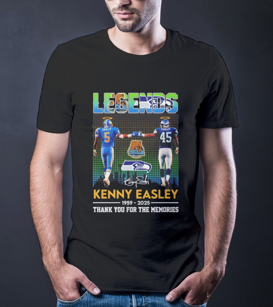 Kenny Easley Legends UCLA Bruins Seattle Seahawks Thank You For The Memories Signature T-Shirt