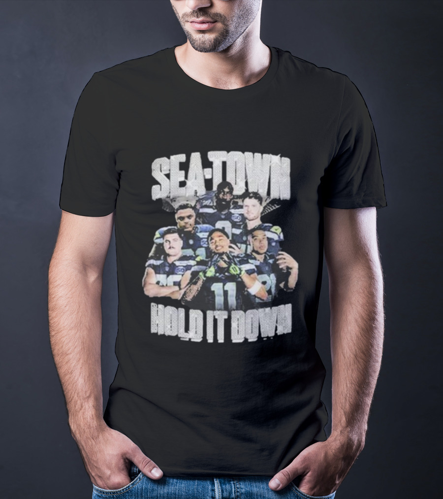 Seattle Seahawks Sea-Town Hold It Down Team Players T-Shirt