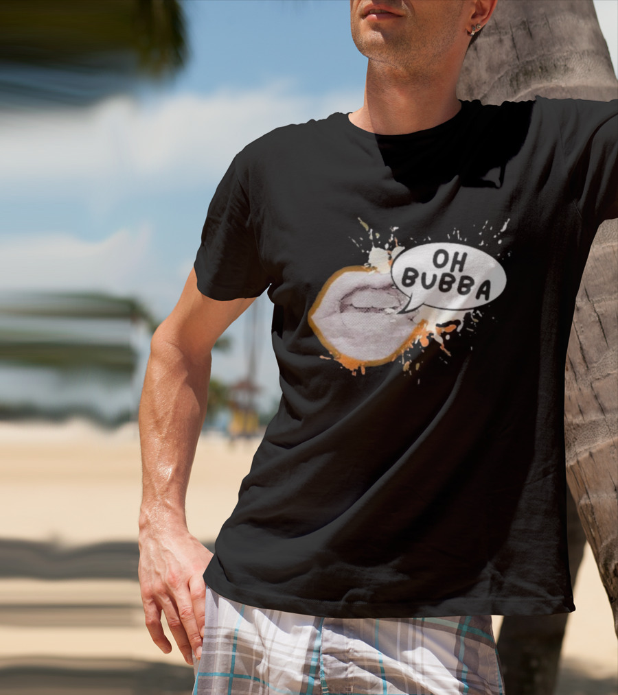 Oh Bubba Lips Speech Bubble Pop Art Style T-Shirt