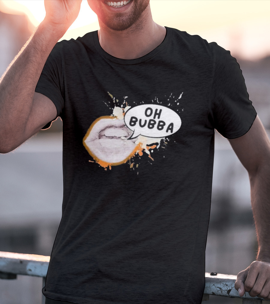 Oh Bubba Lips Speech Bubble Pop Art Style T-Shirt
