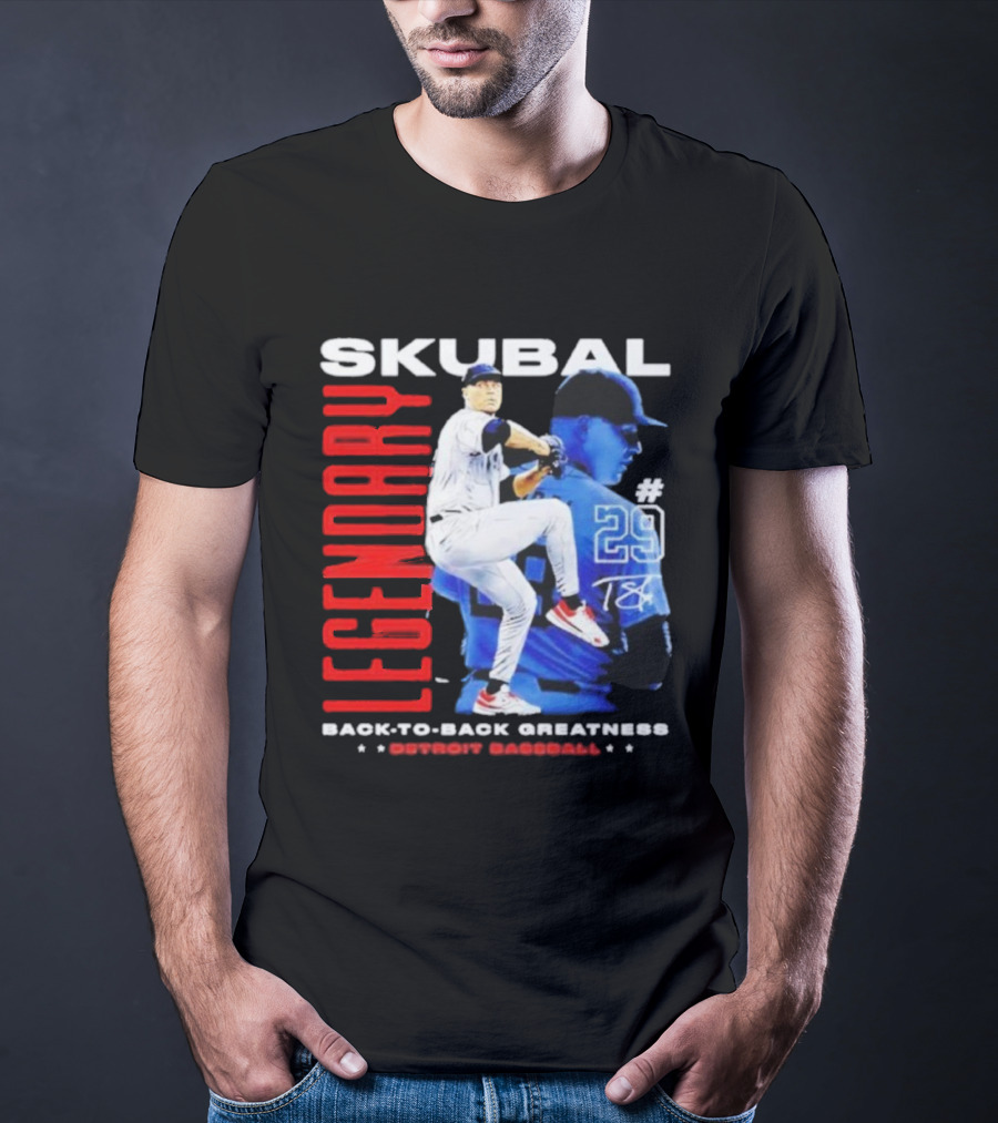 Skubal Legendary Back-To-Back Greatness Detroit Baseball #29 T-Shirt
