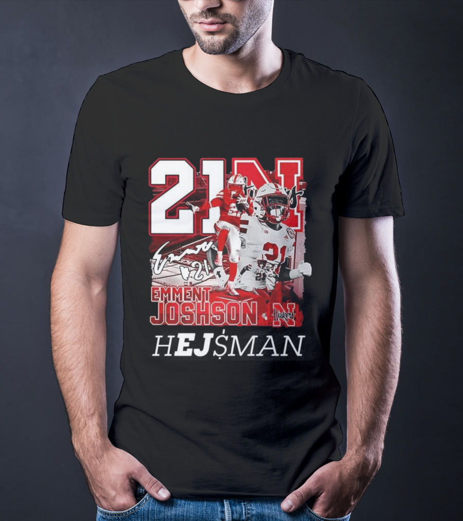 Emmett Johnson Nebraska Cornhuskers 21 Football Huskers Signature 21N T-Shirt
