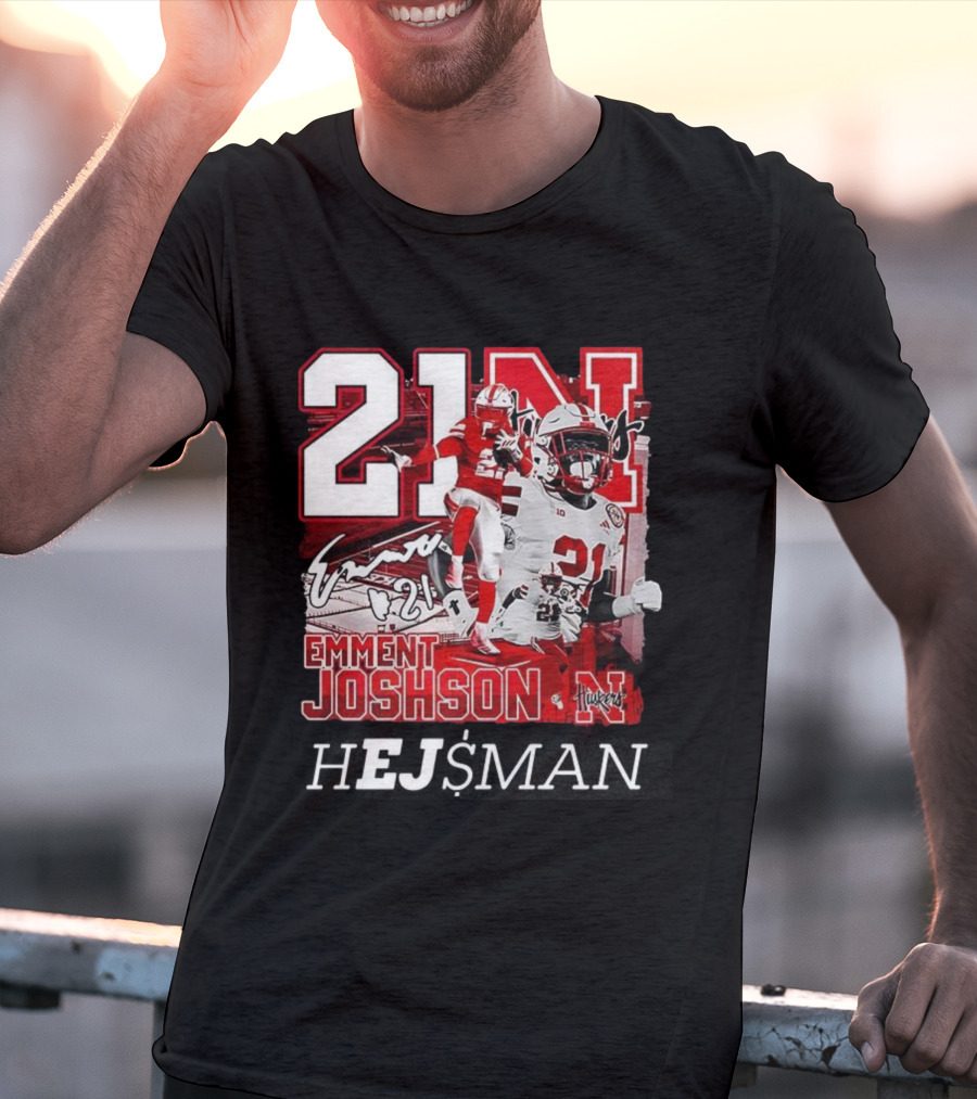 Emmett Johnson Nebraska Cornhuskers 21 Football Huskers Signature 21N T-Shirt