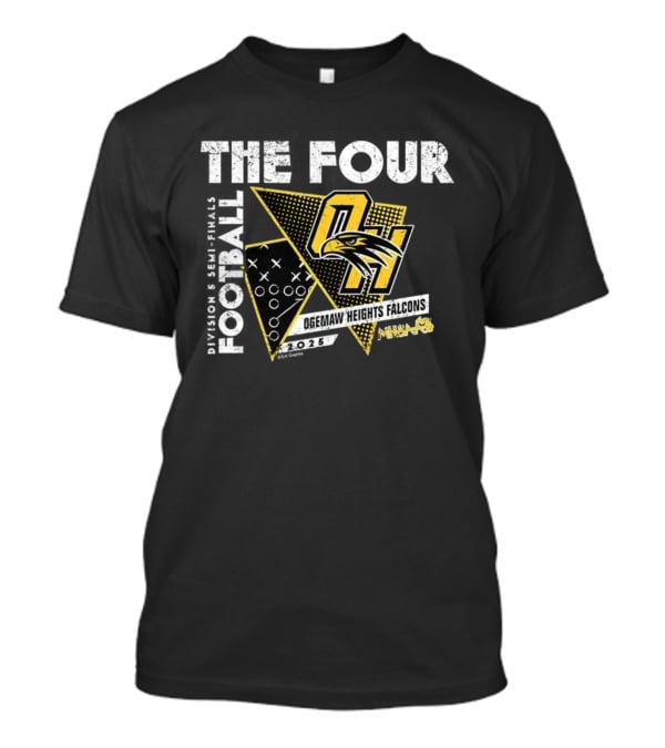 Ogemaw Heights Falcons 2025 MHSAA Football The Four Playbook Style T-Shirt