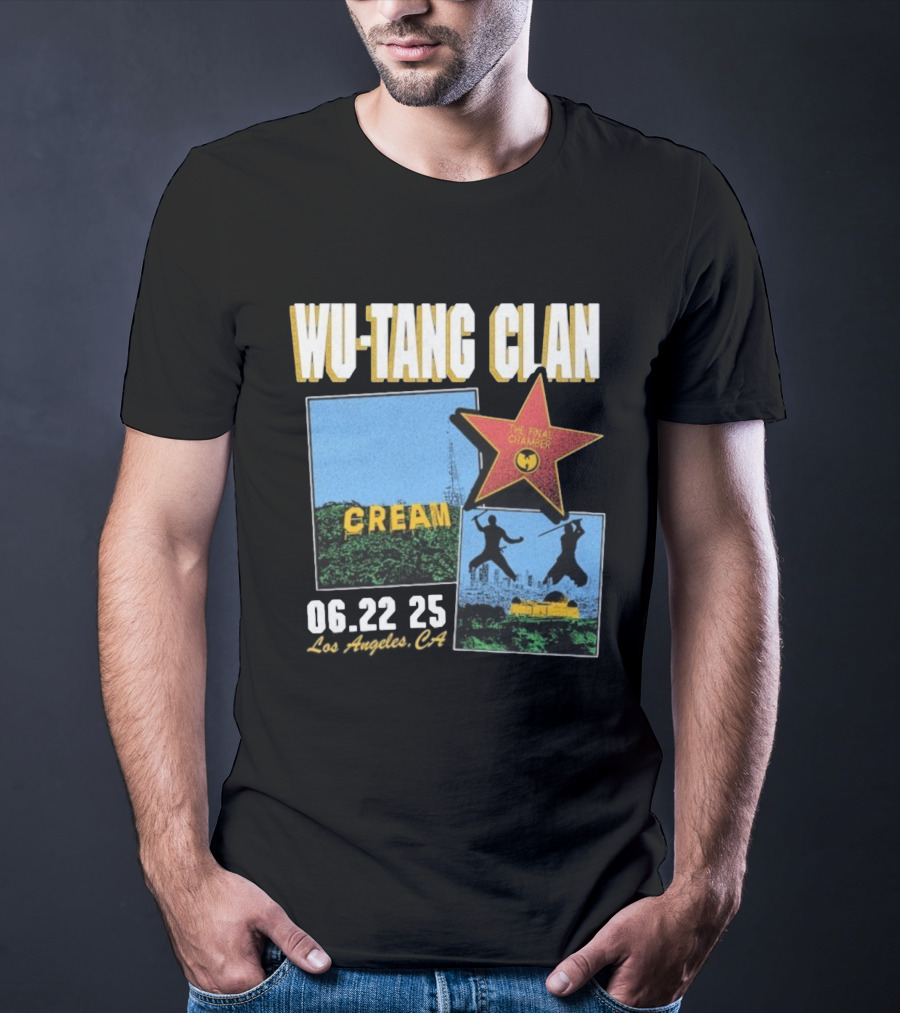 Wu-Tang Clan Cream The Final Chamber Tour 06.22 25 Los Angeles CA T-Shirt