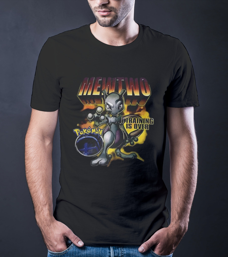 Pokémon Mewtwo Training Is Over Iconic Battle Style T-Shirt