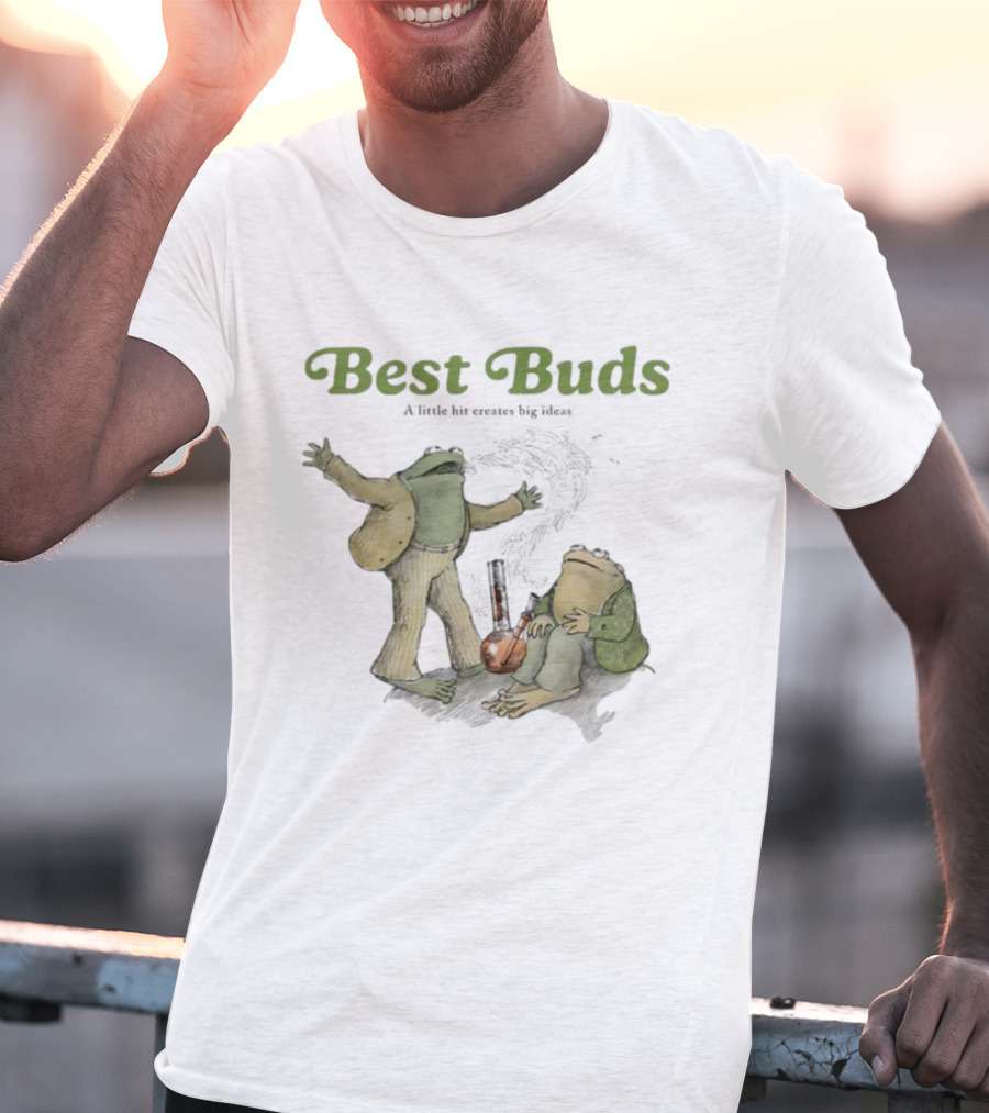 Best Buds A Little Bit Creates Big Ideas Frog Characters With Bong T-Shirt