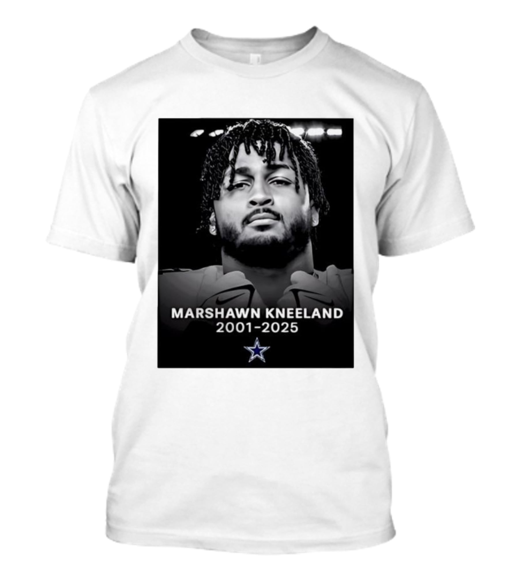 Marshawn Kneeland 2001-2025 Star Symbol Tribute T-Shirt