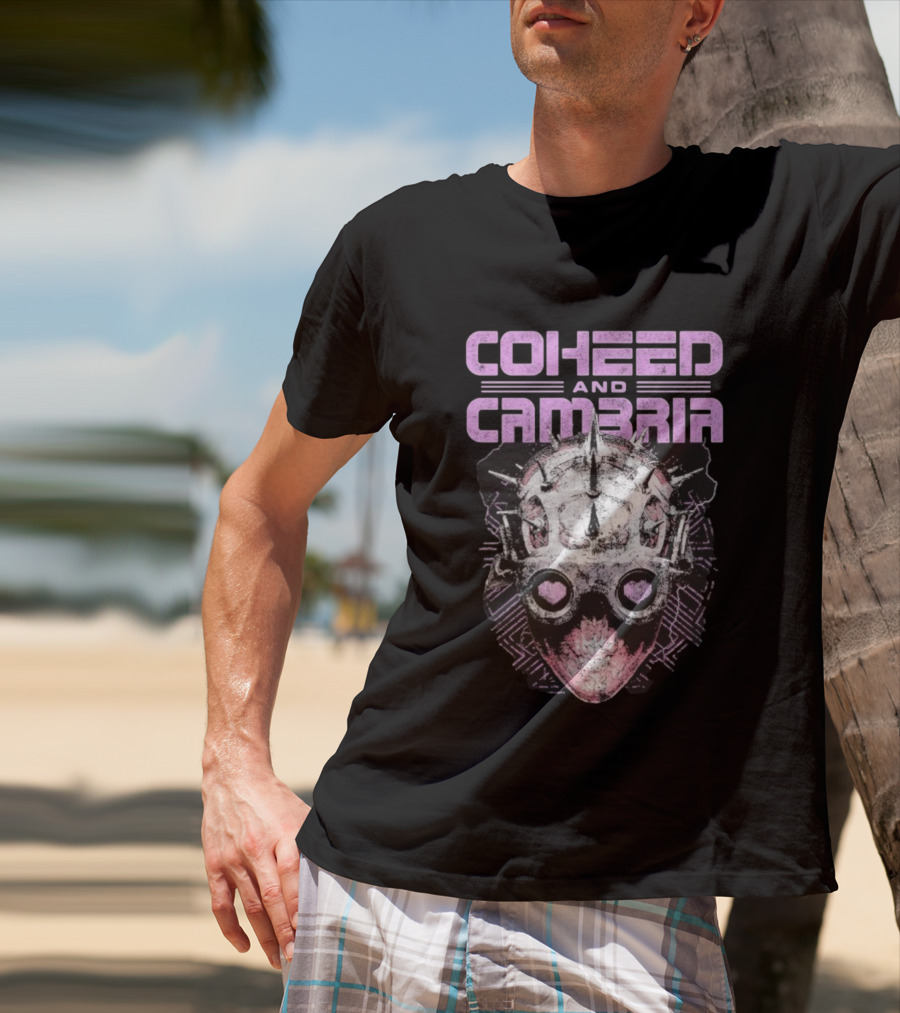 Coheed And Cambria Spiked Mask Heart Eyes T-Shirt